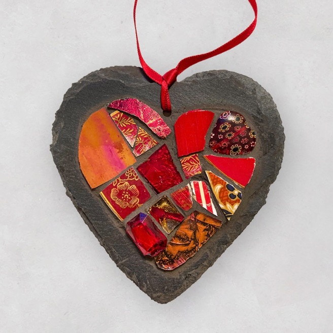 Small Slate Hanging Heart