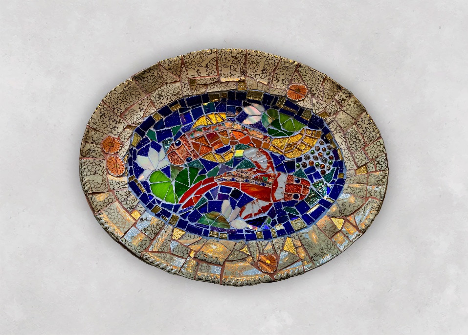 Orange Oriental Goldfish Bowl