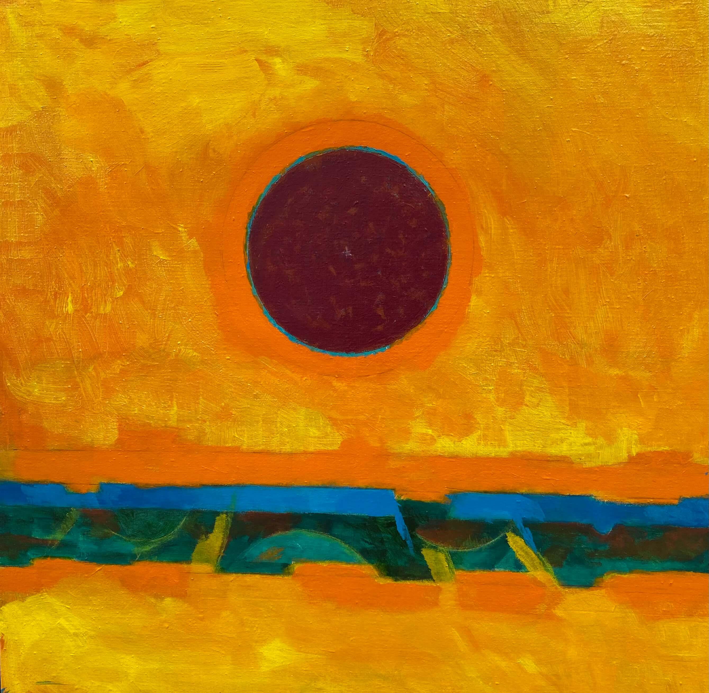 Untitled (Red Sun on Yellow)
